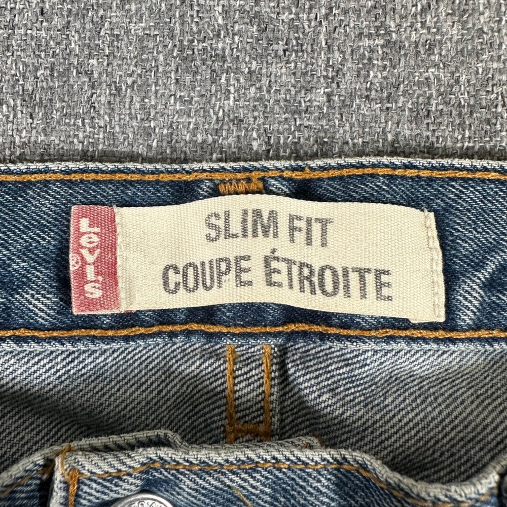 Levis 516 Slim Fit Straight Leg Jeans Mens 36x30 Blue Denim Vintage Made Canada - Picture 3 of 10